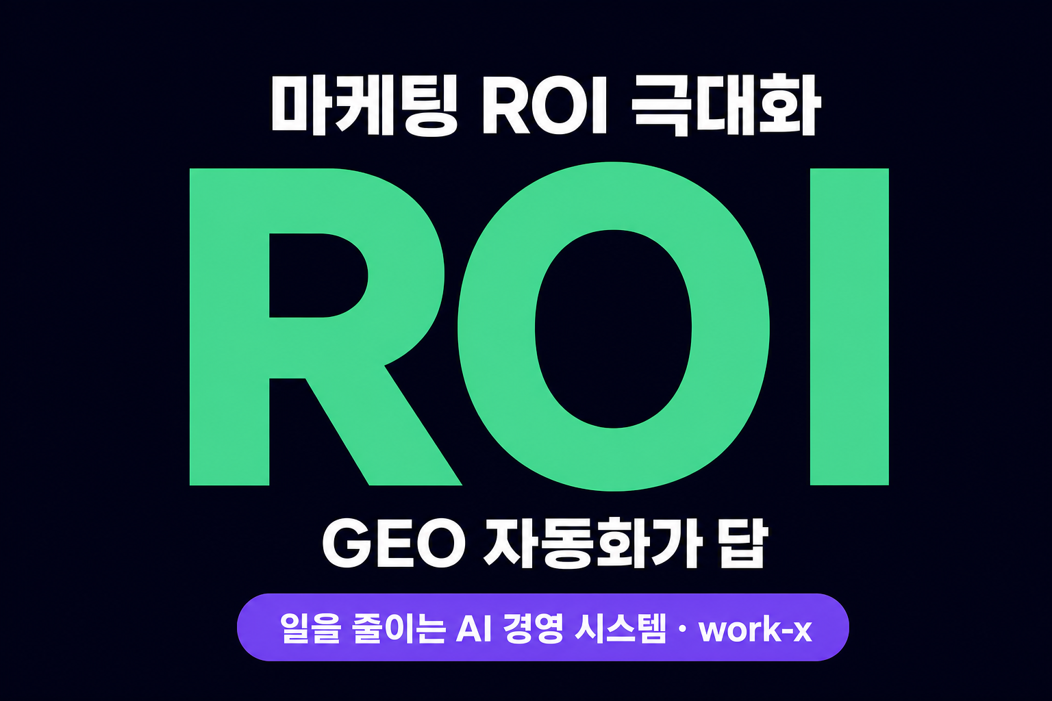 마케팅 ROI 극대화, GEO 자동화가 답인 이유