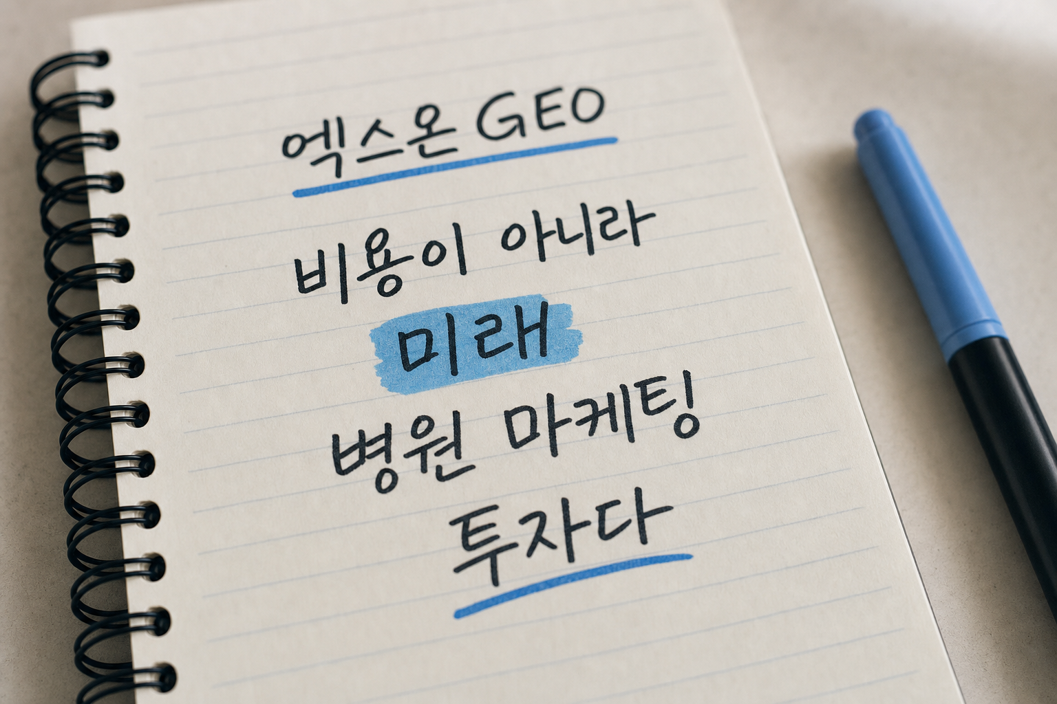 엑스온 GEO는 비용이 아니라 미래 병원 마케팅 투자다: AI 시대, 광고비와 뭐가 다른가